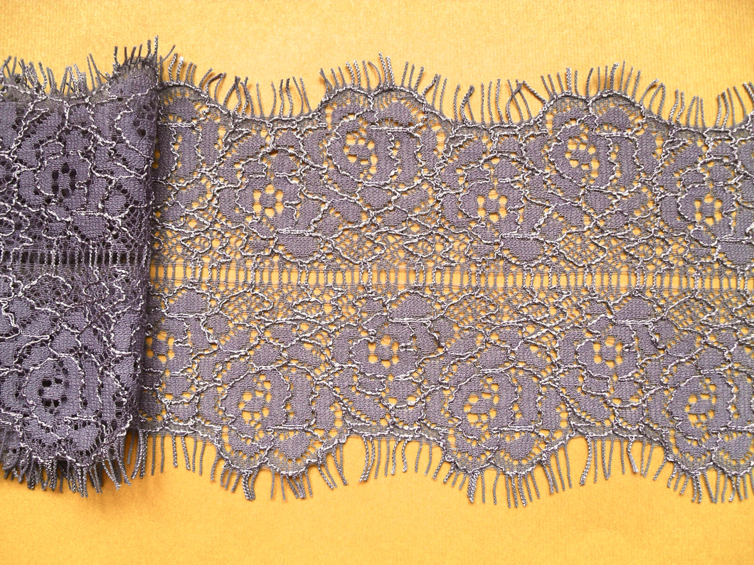 Grey Eyelash Lace Lace 10 cm/3.75