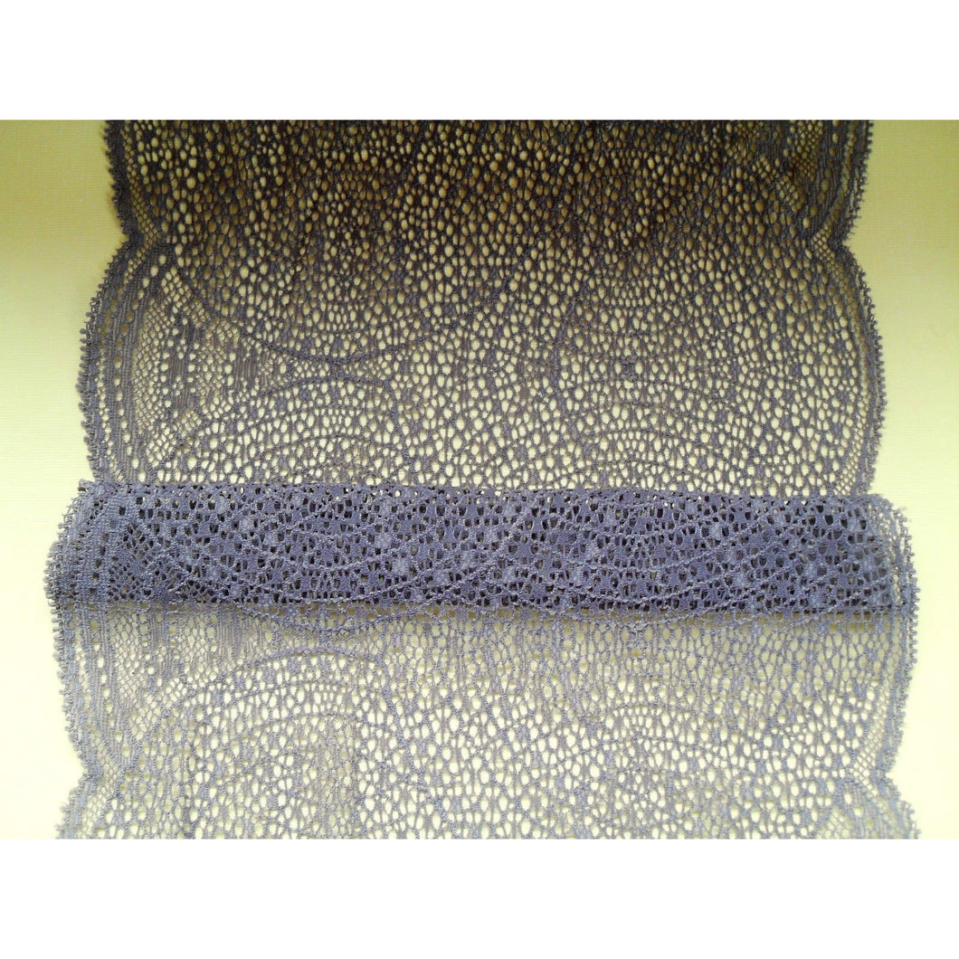 2.4 m Taupe Mocha Coffee Stretch Net Mesh Lace 22 cm