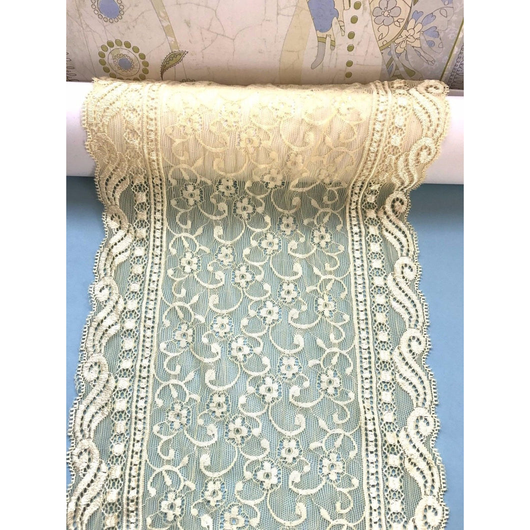Lemon Yellow Stretch Wide Lace 9