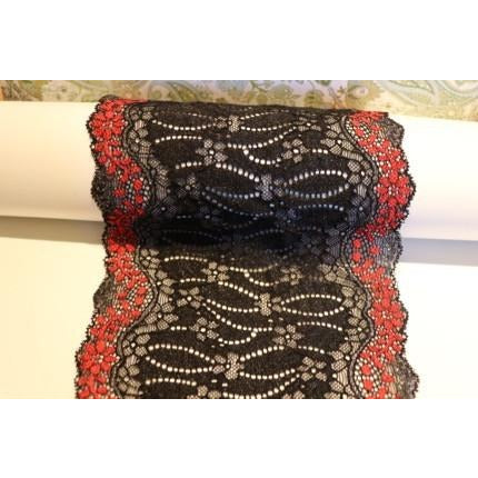 Stunning Black/Red Stretch Lace 7