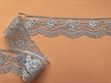White,  Ivory, Black or Grey Delicate Pretty Nottingham Scalloped Lace 4 cm /1.5"