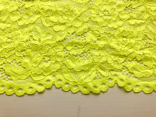 Bright Yellow Wide Stretch Scalloped  Lace 24  cm/9.5 "