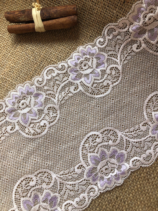 Pale Pink  Soft Stretch Lace 15 cm/6