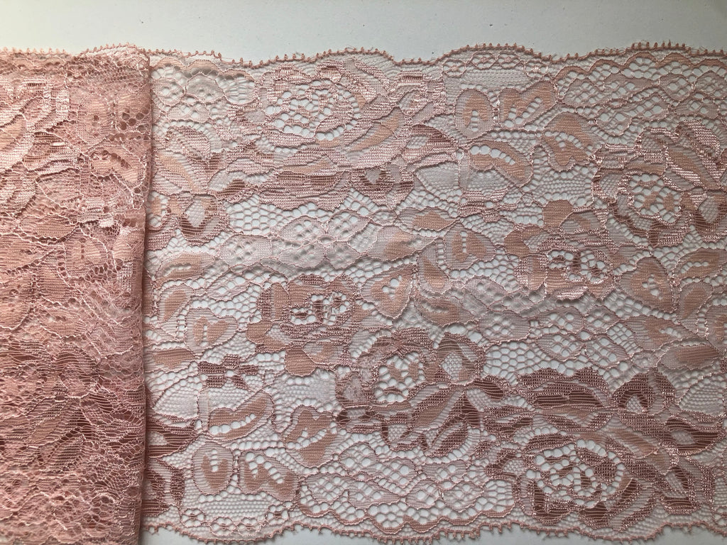 Blush pink lace fabric deals