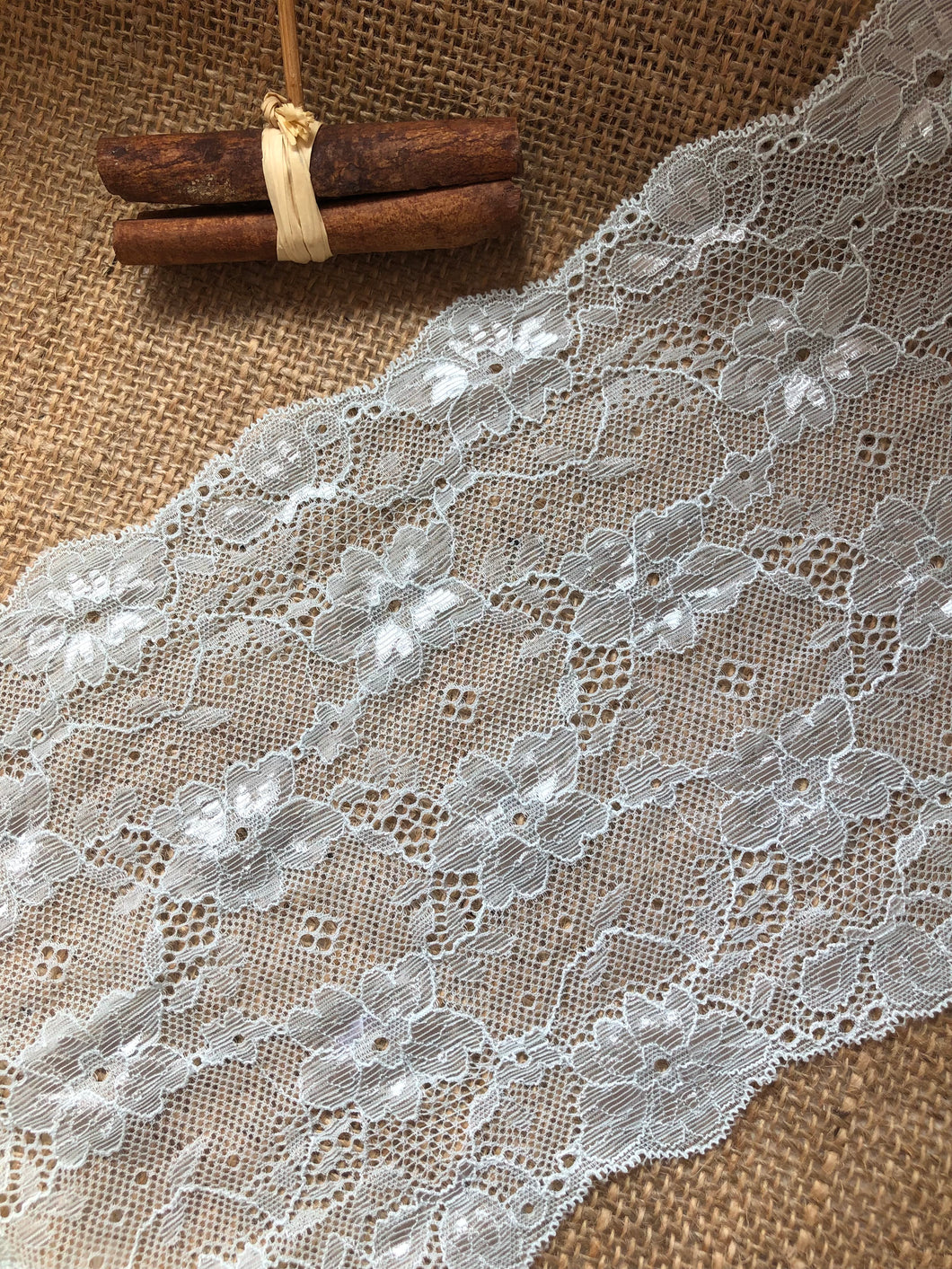 Pale Duck Egg Mint Delicate Stretch Lace 17 cm/6.5