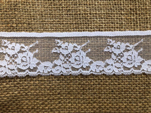 White Clipped Delicate  Nottingham Scalloped Lace 4 cm /1.5"