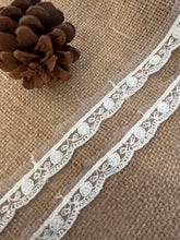 Pretty Ivory Embroidered Tulle Lace Trim  2 cm/3/4”