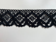 Black Cotton Crochet Premium Nottingham Cluny Lace  5 cm/2"