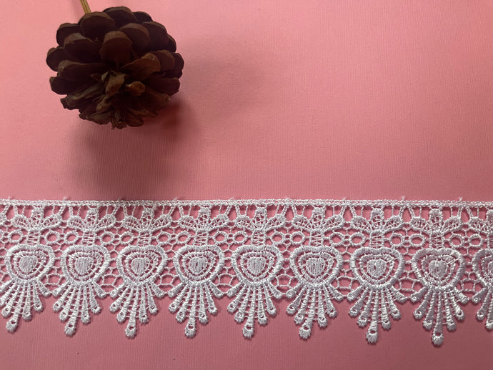 White  Guipure Venise Lace Trim 6 cm/2.5”