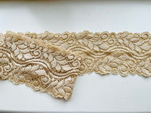 Skintone Coffee Soft Stretch Scalloped French Lace 3"/8cm
