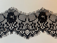 Black Delicate Eyelash Lace 8 cm