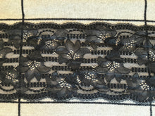 Black Stretch Retro Lace 15cm/6"