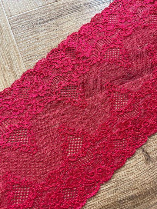 Red Soft Stretch Lace   6