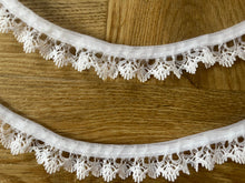 Pretty Frilled Crochet Gathered Nottingham Lace 2 cm wide