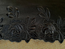 Black Wide Stretch Embroidered Trim 22 cm/8.5”