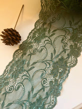 Sage Green  Wide Soft Stretch Scalloped Lace   17.5 cm/7”