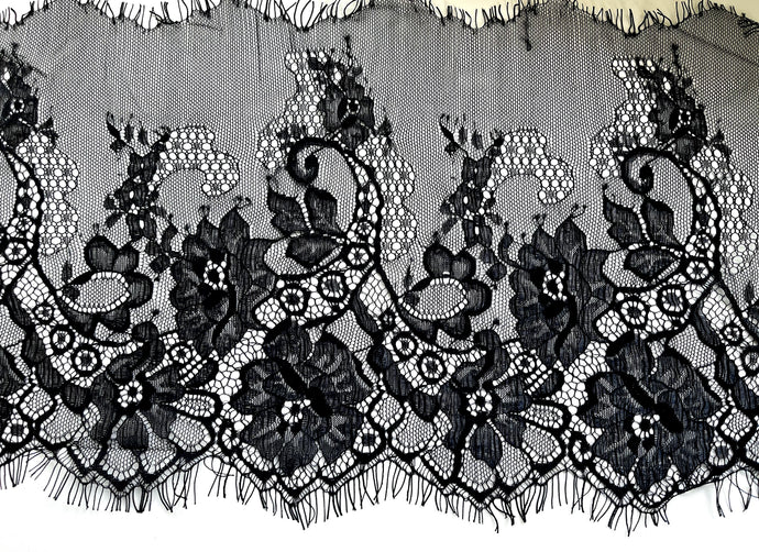 Black Delicate Eyelash Lace Wide  9