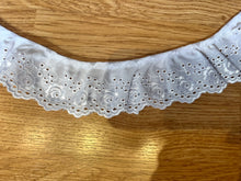 White Cotton Embroidered  Broderie Anglaise Gathered  Lace  5 cm/2"
