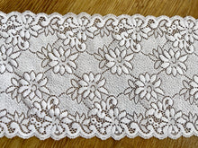 High Quality White Stretch French Lace   17 cm/7”