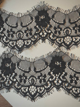 Black Delicate Eyelash Lace 8 cm