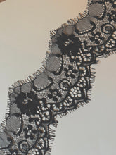 Black Delicate Eyelash Lace 8 cm