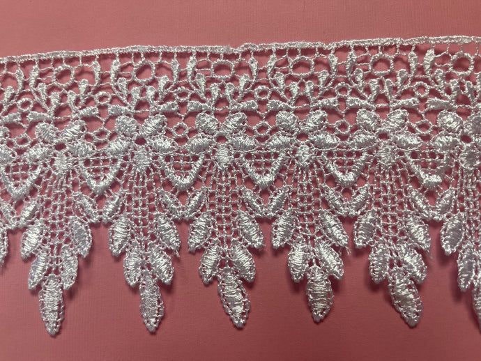 White  Guipure Venise Lace Trim 9.5 cm/3.75”