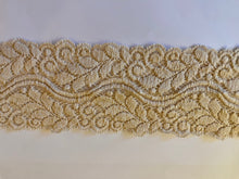 Skintone Coffee Soft Stretch Scalloped French Lace 3"/8cm