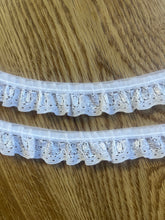 Quality Frilled  Gathered Nottingham Lace 2 cm wide