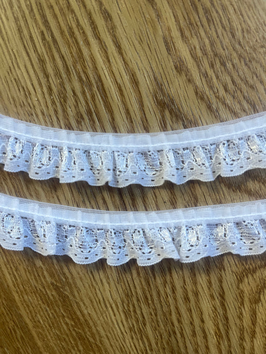 Quality Frilled  Gathered Nottingham Lace 2 cm wide
