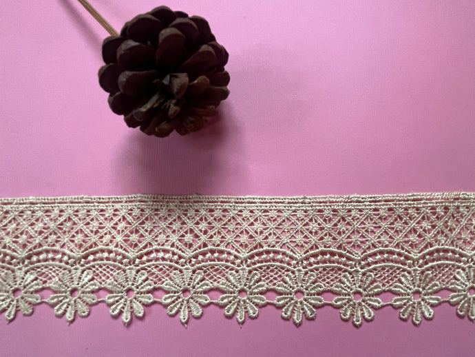Ecru Natural Guipure Venise Lace Trim 6 cm/2.4”