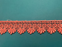 Coral Orange Guipure Venise Lace Trim 4 cm/1.5”