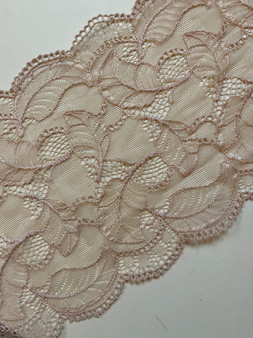 Coffee Skin-tone  Premium Soft Stretch Lace   17 cm /6.75”
