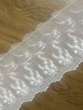 Vintage French Cotton Tulle Lace White Lace 13 cm/5”