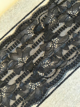 Black Stretch Retro Lace 15cm/6"