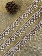 Coffee Satin Guipure Lace Trim  2.5 cm/1"