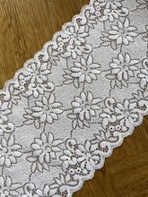 High Quality White Stretch French Lace   17 cm/7”