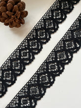 Black Cotton Crochet Premium Nottingham Cluny Lace  5 cm/2"