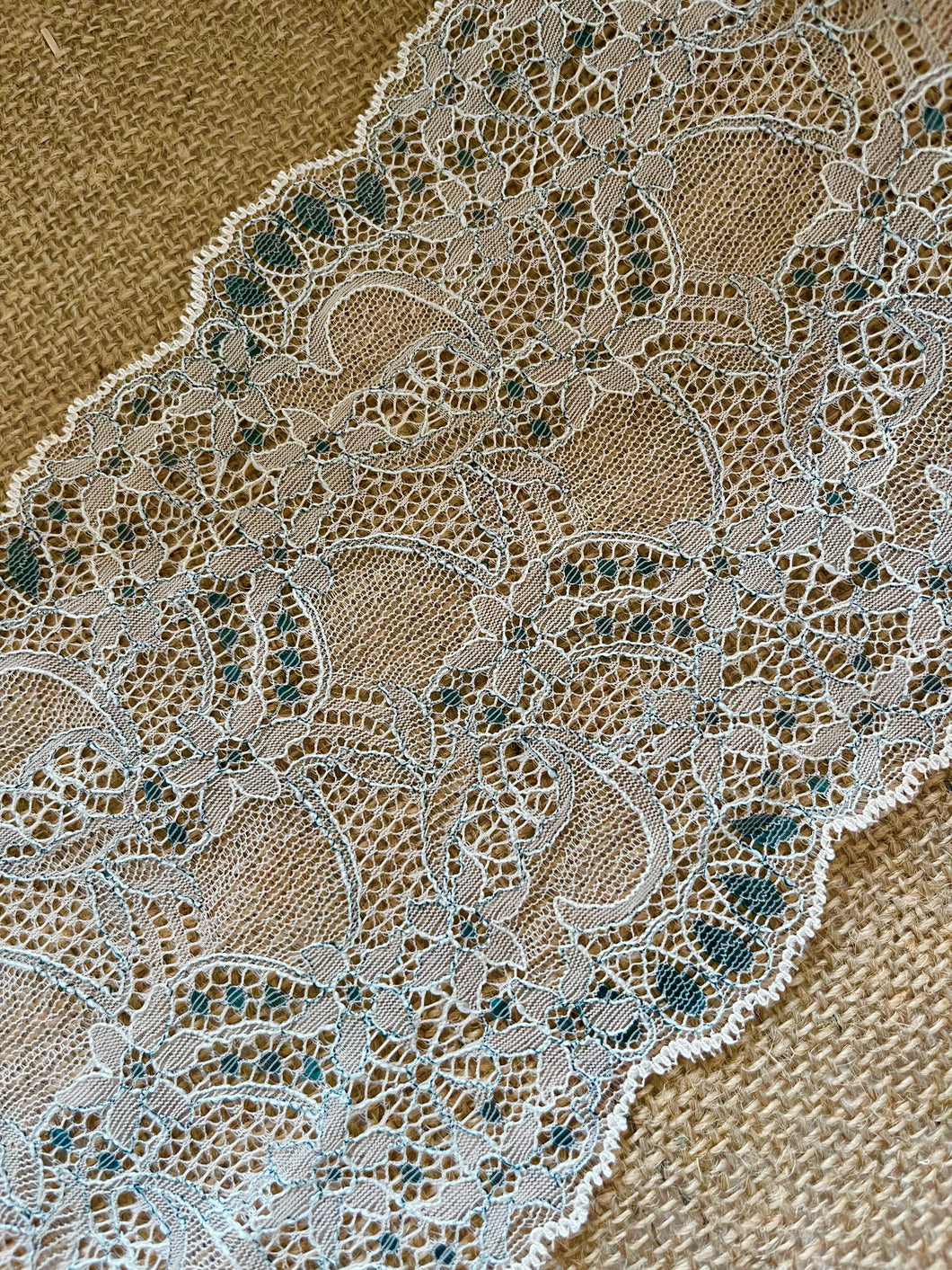 Pale Cofffee Beige/Khaki Green Delicate Lace 15cm/6.  –  The Lace Co.