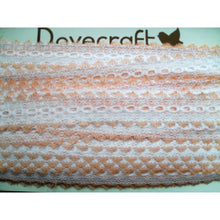 Eyelet Knitting in Lace Dovecraft White Cream Pink Blue Mint Peach Iridescent Rainbow Lilac Lemon Turquoise Orange Purple