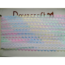 Eyelet Knitting in Lace Dovecraft White Cream Pink Blue Mint Peach Iridescent Rainbow Lilac Lemon Turquoise Orange Purple