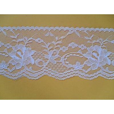 Delicate White or Ivory Nottingham Lace 3