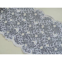 Grey Stretch French Lace 17 cm/6.5"  Table Runner