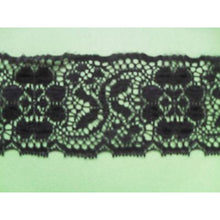 Dentelle au crochet Nottingham noire 7 cm/2.75" 