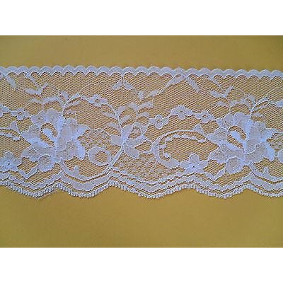15 metres Delicate White Nottingham Lace  8 cm/ 3