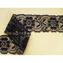 Black Nottingham Crochet Lace 7 cm/2.75"