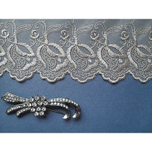 Mocha Coffee Taupe Embroidered Voile Lace Ribbon Trim 9 cm/3.5"