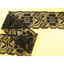 Black Nottingham Crochet Lace 7 cm/2.75"