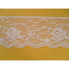 Délicate dentelle Nottingham blanche ou ivoire 3"/7,5 cm