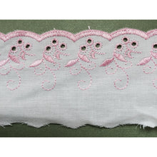 Bordure en dentelle Broderie Anglaise Blanc Crème Rose Noir Blanc/Rose Blanc/Marine Blanc/Multi 