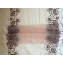 Beautiful Ivory/Coffee GUIPURE Embroidered Tulle Lace 12"/31 cm